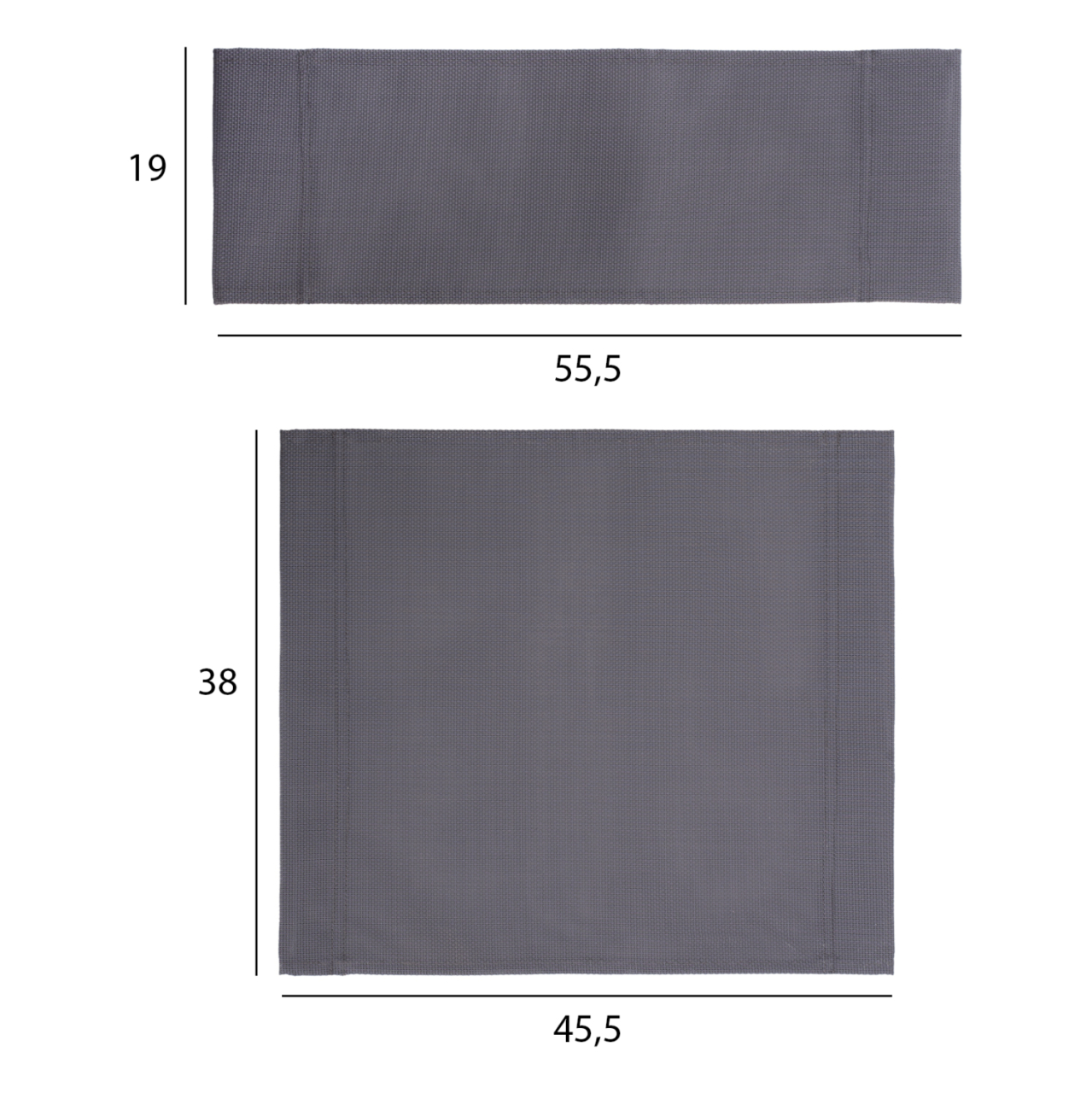 FABRIC CUSHION SET HM11252.30 FOR NAXOS DIRECTOR'S CHAIR IN DARK GREY COLOR [2]