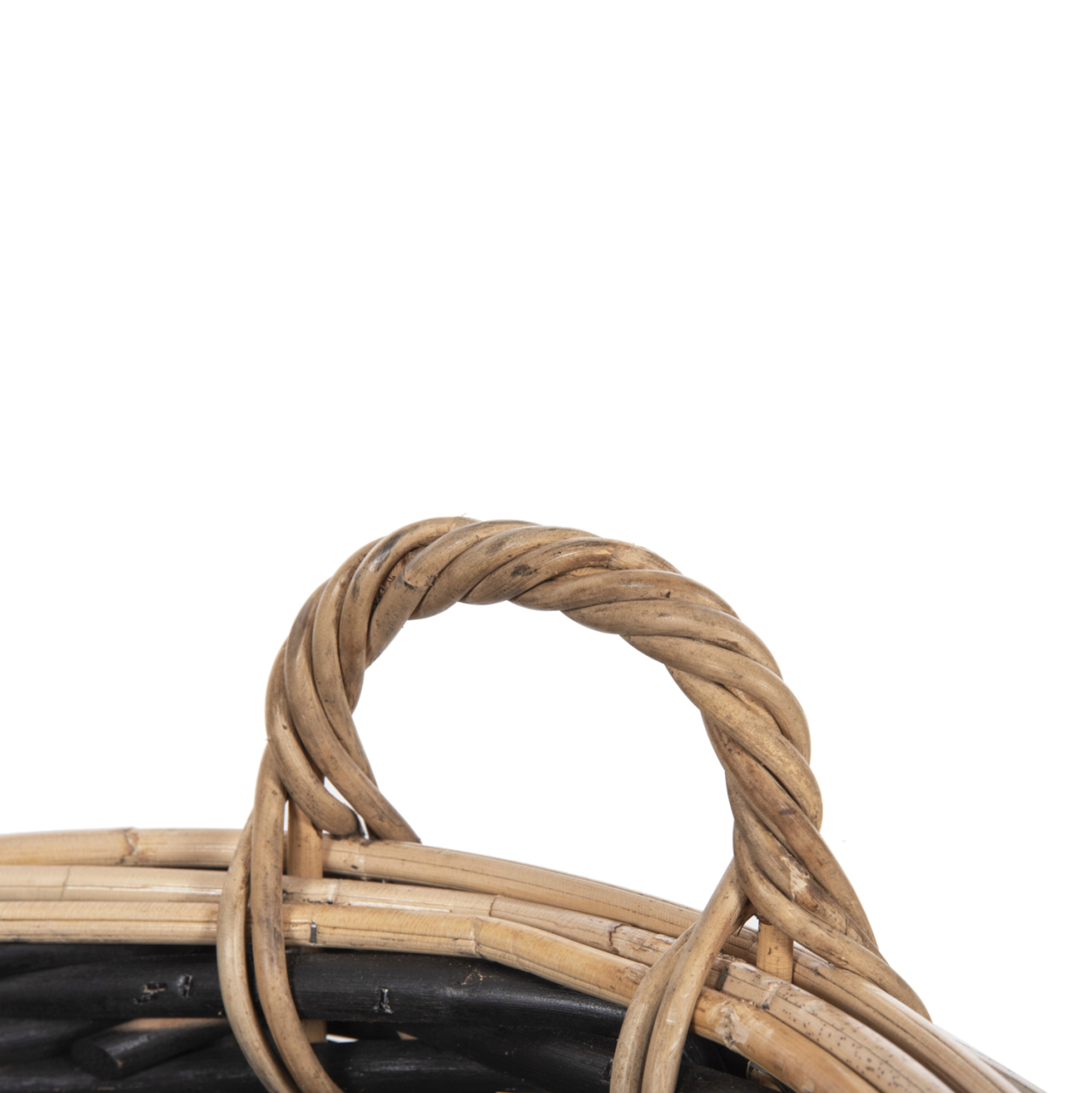 FLOOR BASKETS 2PCS POTTS HM4379 CL RATTAN IN BLACKandNATURAL Φ61+Φ45cm. [6]