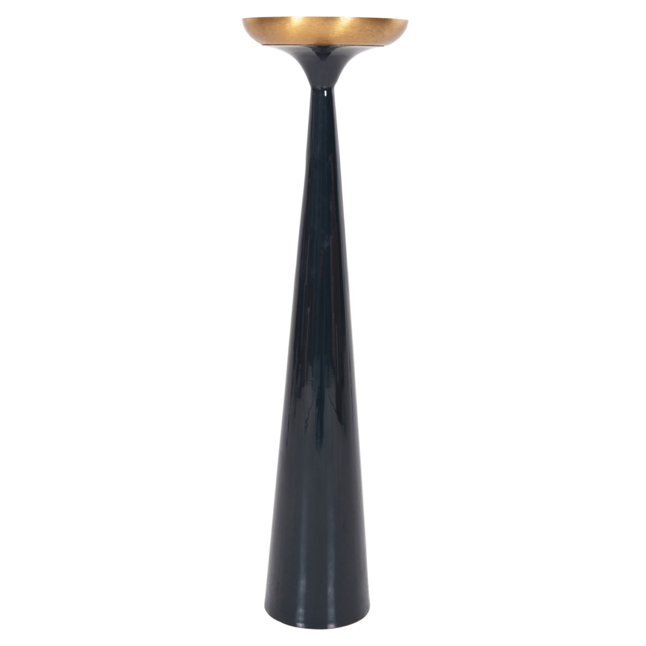 FLOOR CANDLESTICK (PILLAR) GUNTUR HM4382 METAL IN BLUE ANTHRACITE-GOLD Φ20,5x76.5Hcm. [3]