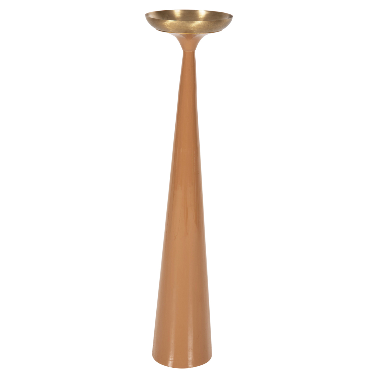 FLOOR CANDLESTICK (PILLAR) GUNTUR HM4383 METAL IN SALMON-GOLD Φ20x87.5Hcm. [3]