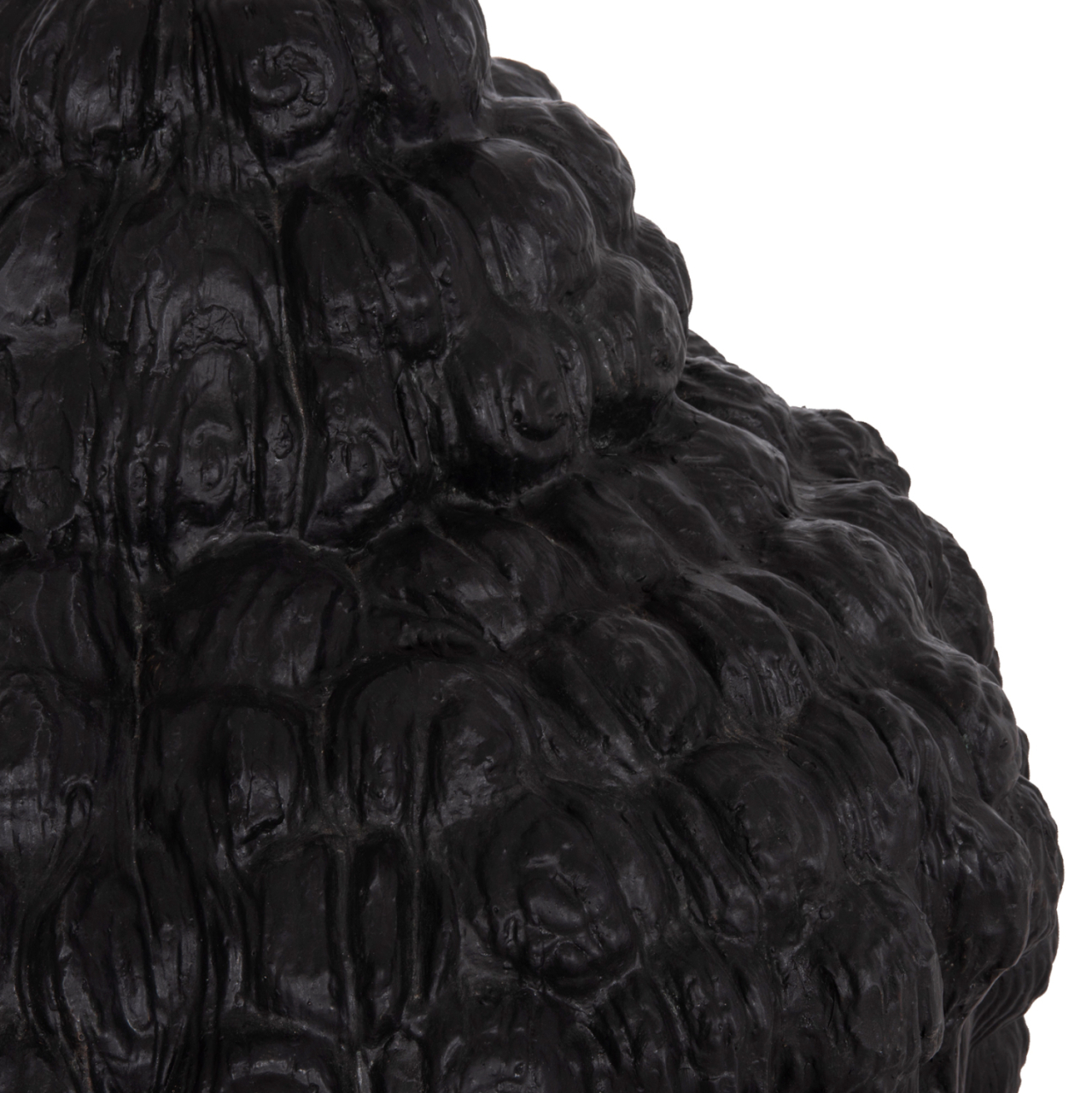 FLOOR DECORATION BUDDHA HEAD HM4385.01 PLASTER IN BLACK 90x90x100Hcm. [8]