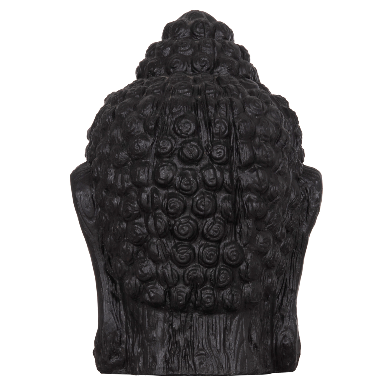 FLOOR DECORATION BUDDHA HEAD HM4385.01 PLASTER IN BLACK 90x90x100Hcm. [6]