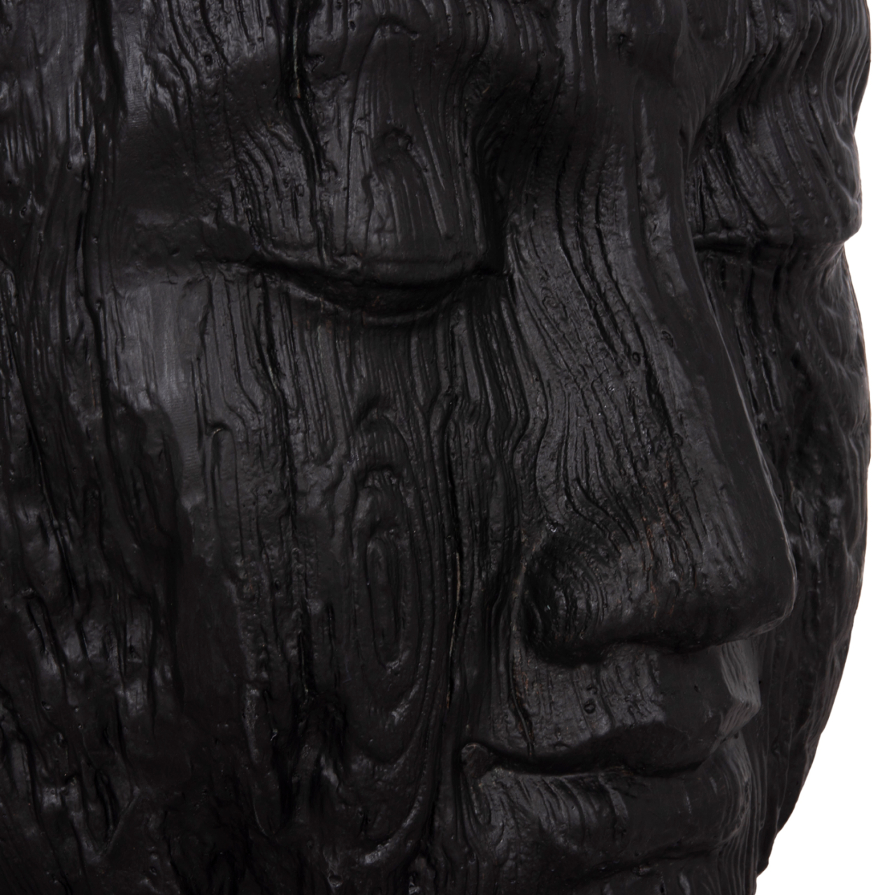 FLOOR DECORATION BUDDHA HEAD HM4385.01 PLASTER IN BLACK 90x90x100Hcm. [7]