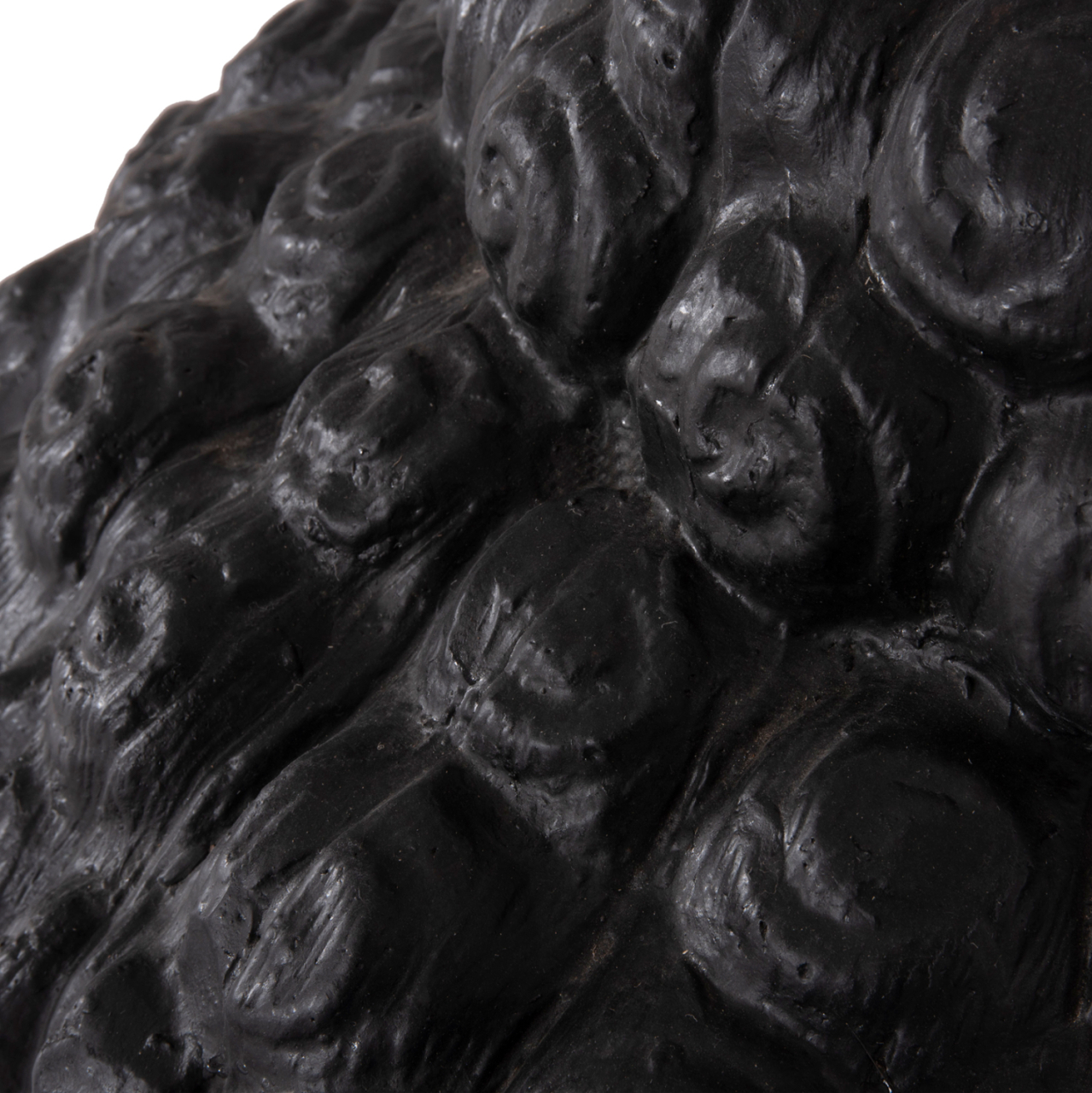 FLOOR DECORATION BUDDHA HEAD HM4385.01 PLASTER IN BLACK 90x90x100Hcm. [9]