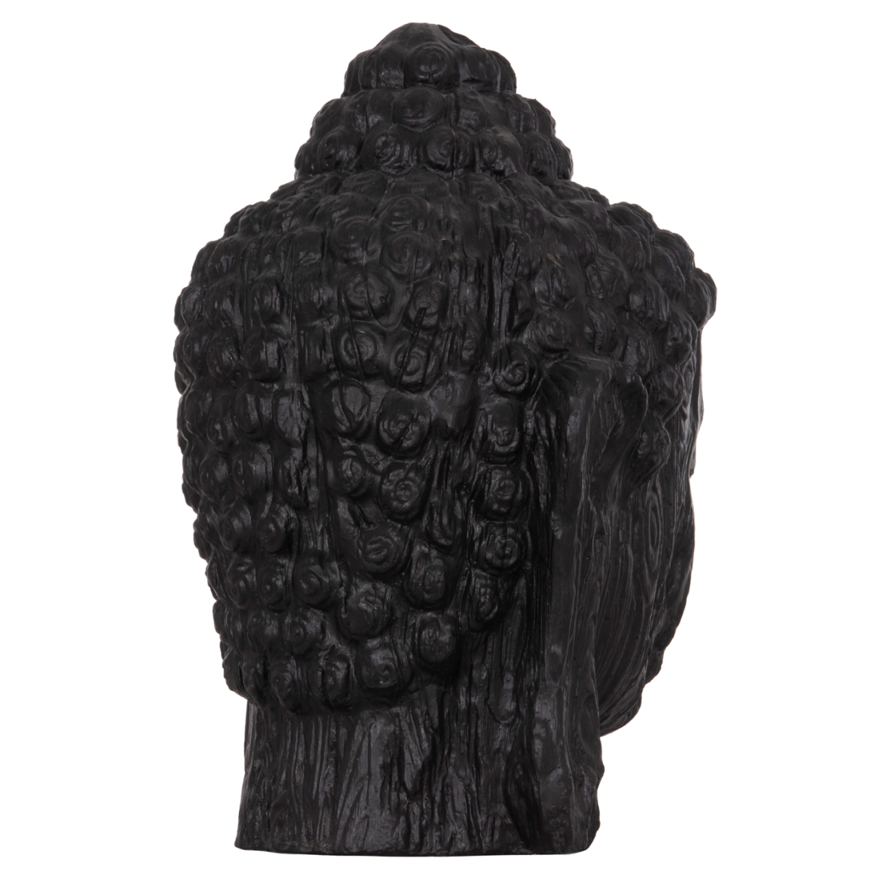 FLOOR DECORATION BUDDHA HEAD HM4385.01 PLASTER IN BLACK 90x90x100Hcm. [5]