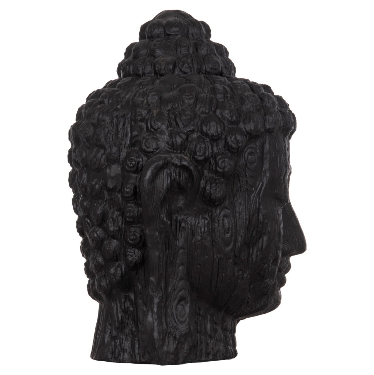 FLOOR DECORATION BUDDHA HEAD HM4385.01 PLASTER IN BLACK 90x90x100Hcm. [4]