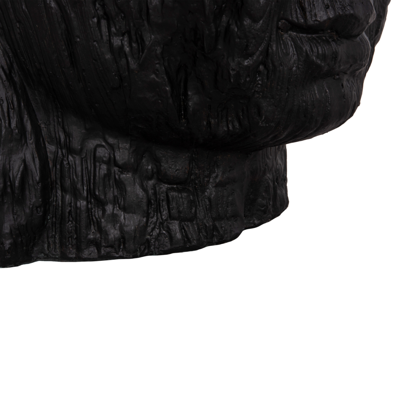 FLOOR DECORATION BUDDHA HEAD HM4385.01 PLASTER IN BLACK 90x90x100Hcm. [10]