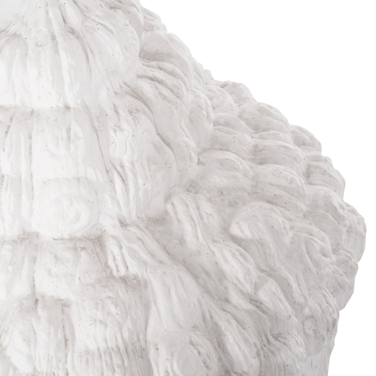 FLOOR DECORATION BUDDHA HEAD HM4385.02 PLASTER IN WHITE 90x90x100Hcm. [7]