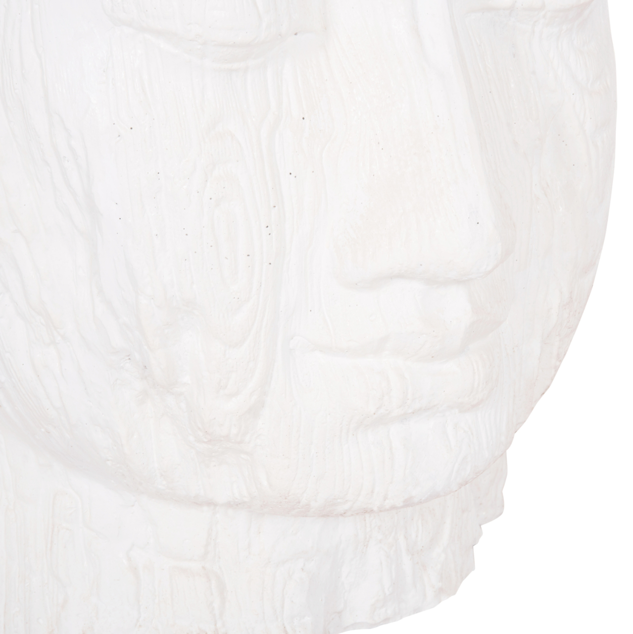FLOOR DECORATION BUDDHA HEAD HM4385.02 PLASTER IN WHITE 90x90x100Hcm. [9]