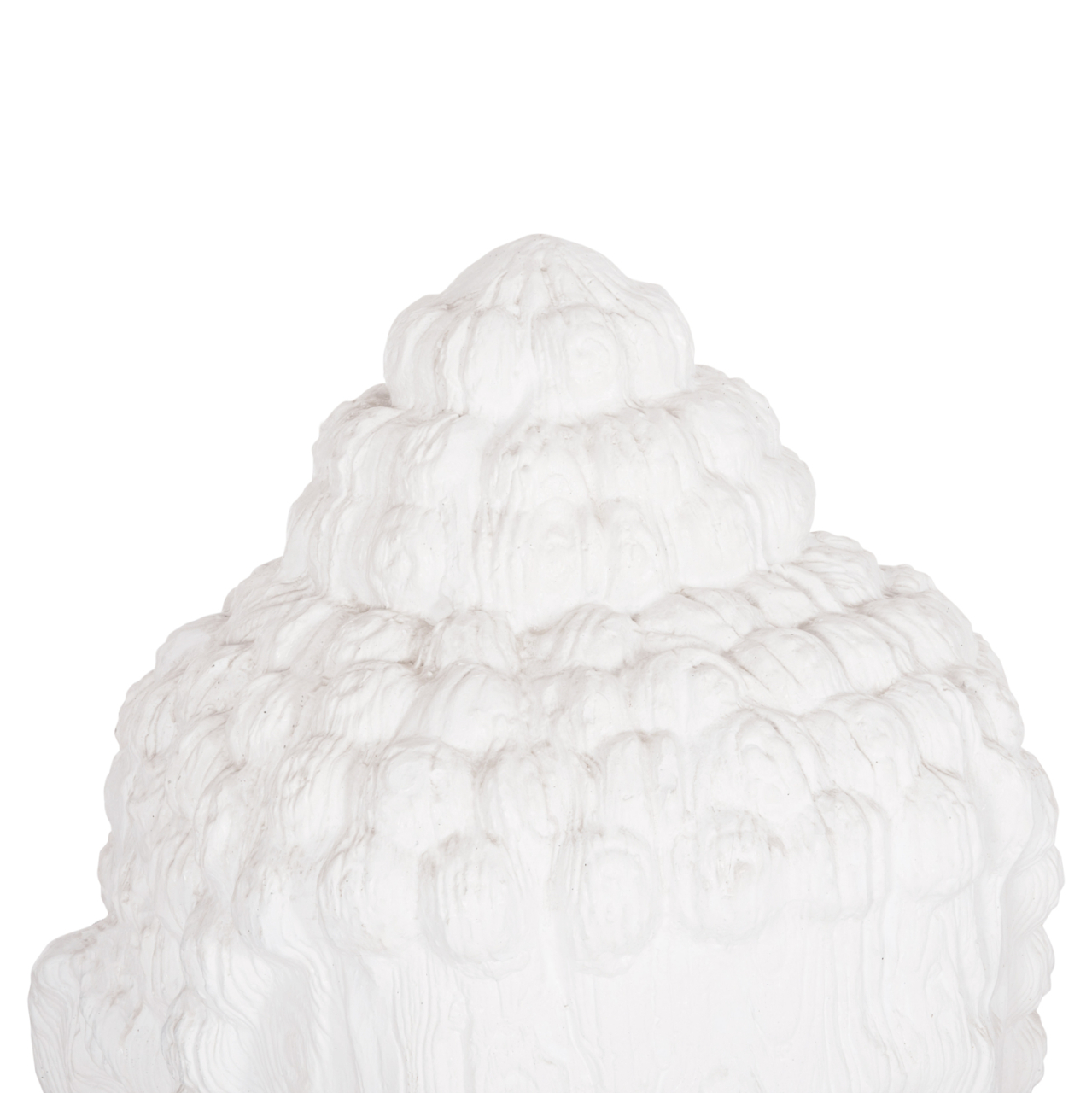 FLOOR DECORATION BUDDHA HEAD HM4385.02 PLASTER IN WHITE 90x90x100Hcm. [8]