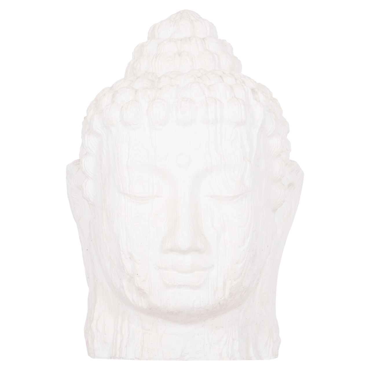 FLOOR DECORATION BUDDHA HEAD HM4385.02 PLASTER IN WHITE 90x90x100Hcm. [3]