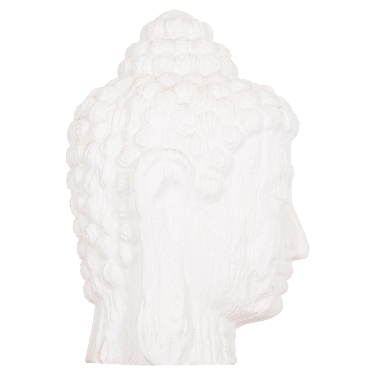 FLOOR DECORATION BUDDHA HEAD HM4385.02 PLASTER IN WHITE 90x90x100Hcm. [4]