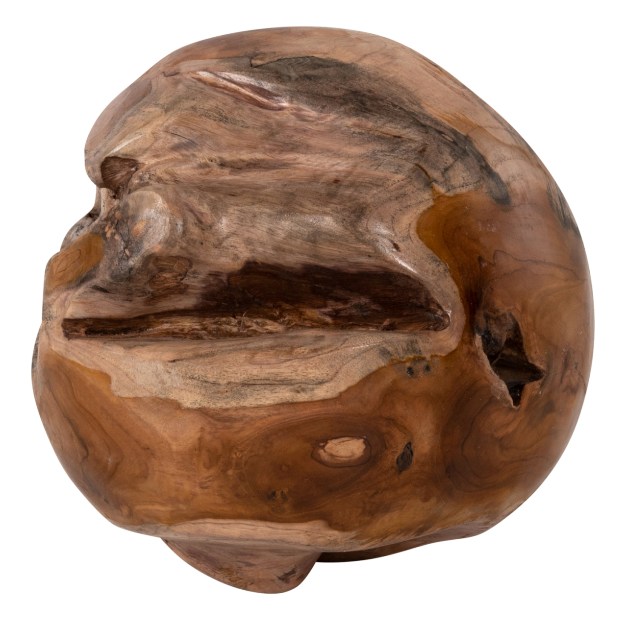 FLOOR DECORATION CLEM HM9654 SPHERE MADE OF SOLID TEAK WOOD-SMALL SIZE Φ30cm. [4]