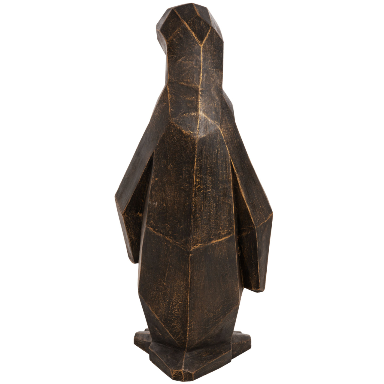 FLOOR DECORATION PENGUIN HM7914 GRC IN BLACK PATINA COLOR WITH GOLD DETAILS 45x45x100Hcm. [6]