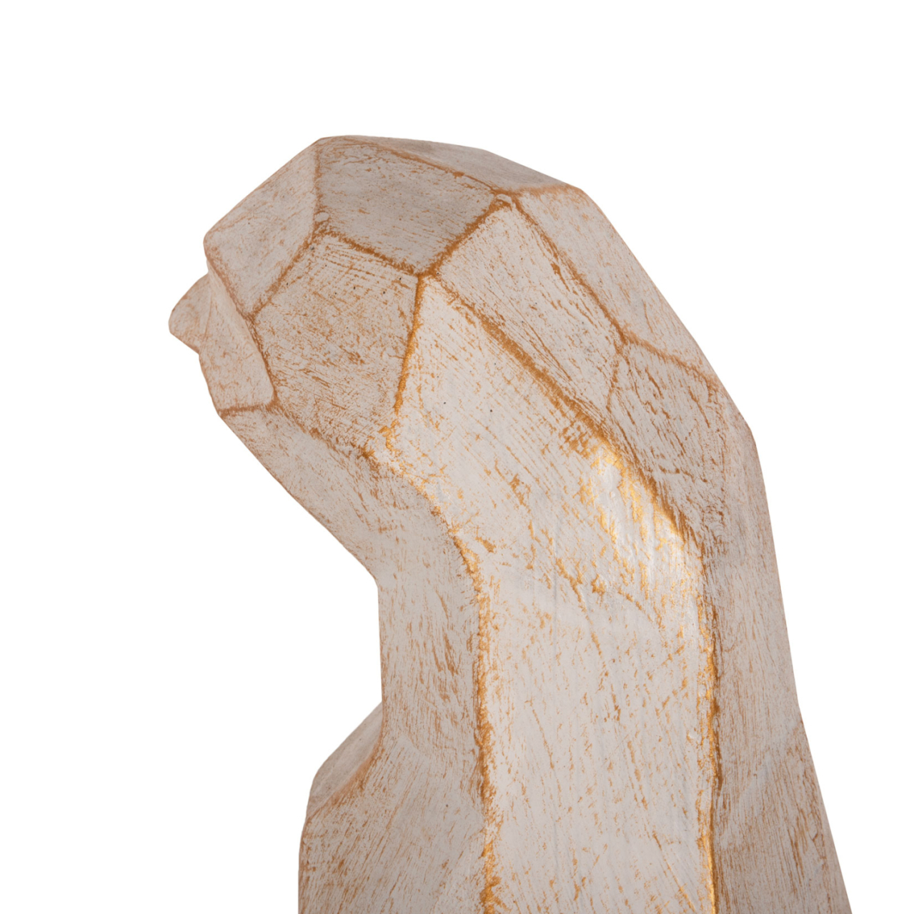 FLOOR DECORATION PENGUIN HM7915 GRC IN WHITE PATINA COLOR WITH GOLD DETAILS 30x20x60Hcm. [9]