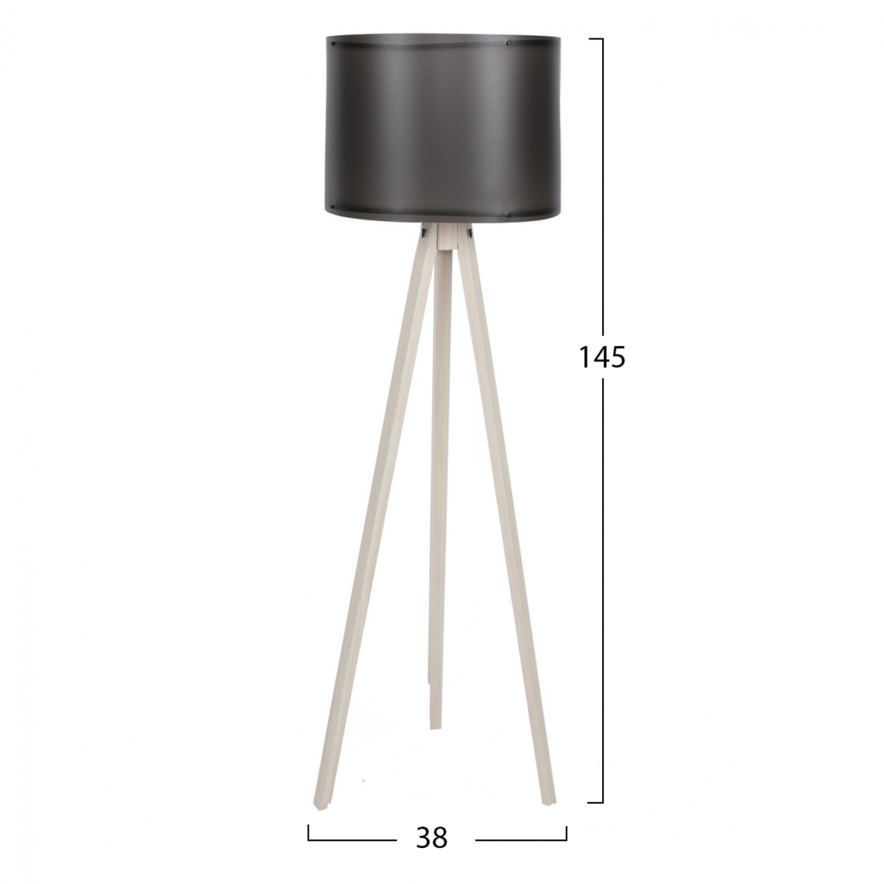 FLOOR LAMP IN ECRU AND BLACK HM7272.17 Φ38x145cm [2]