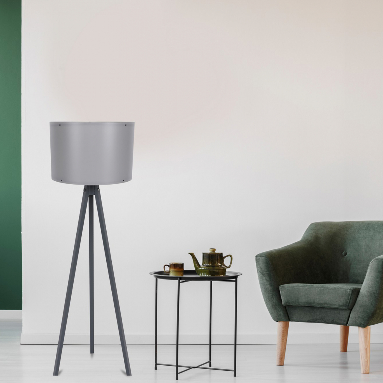 FLOOR LAMP IN GREY FB97272.09 Φ38x145cm. [3]