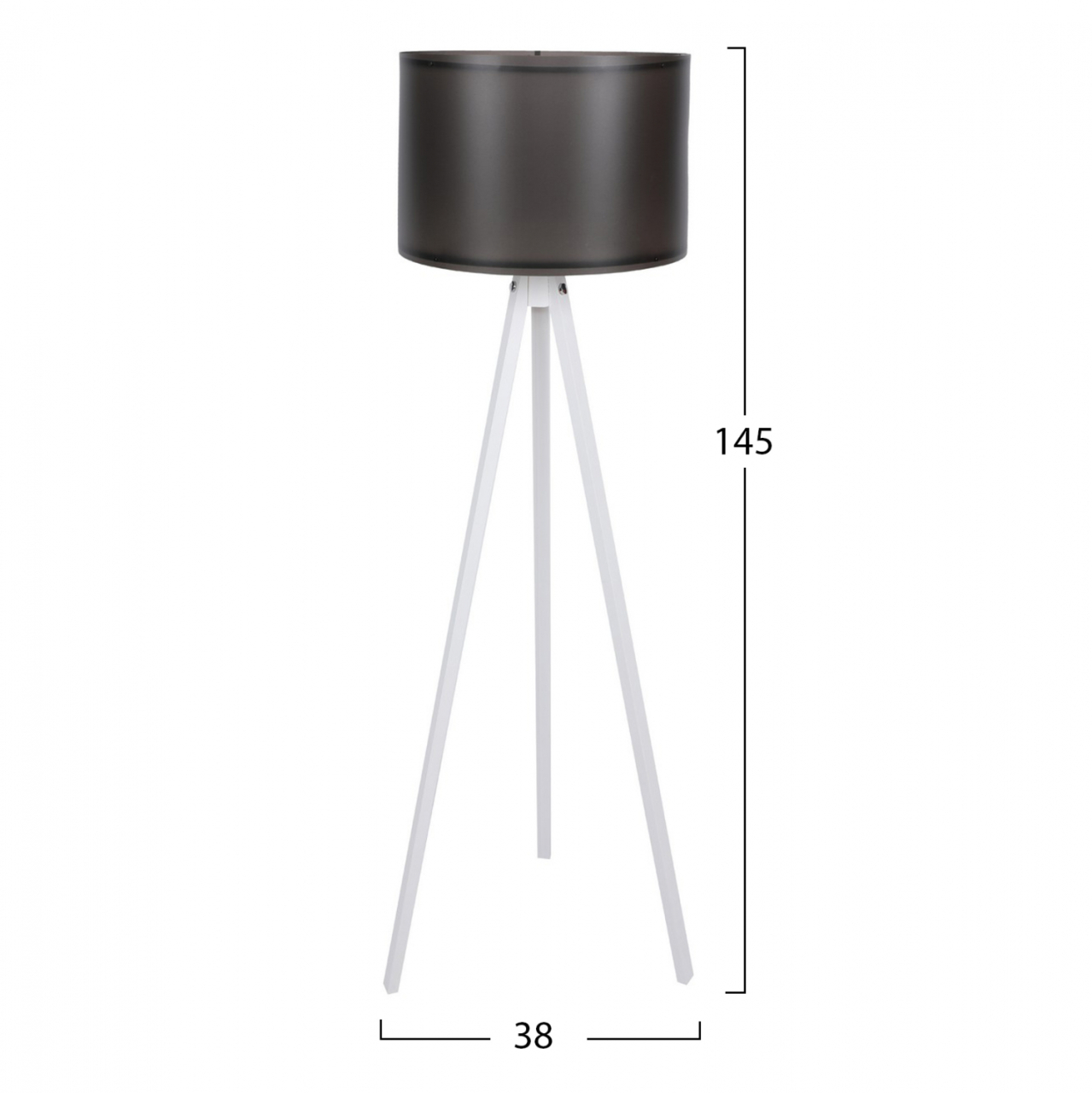 FLOOR LAMP IN WHITE AND BLACK HM7272.05 Φ38x145cm [2]