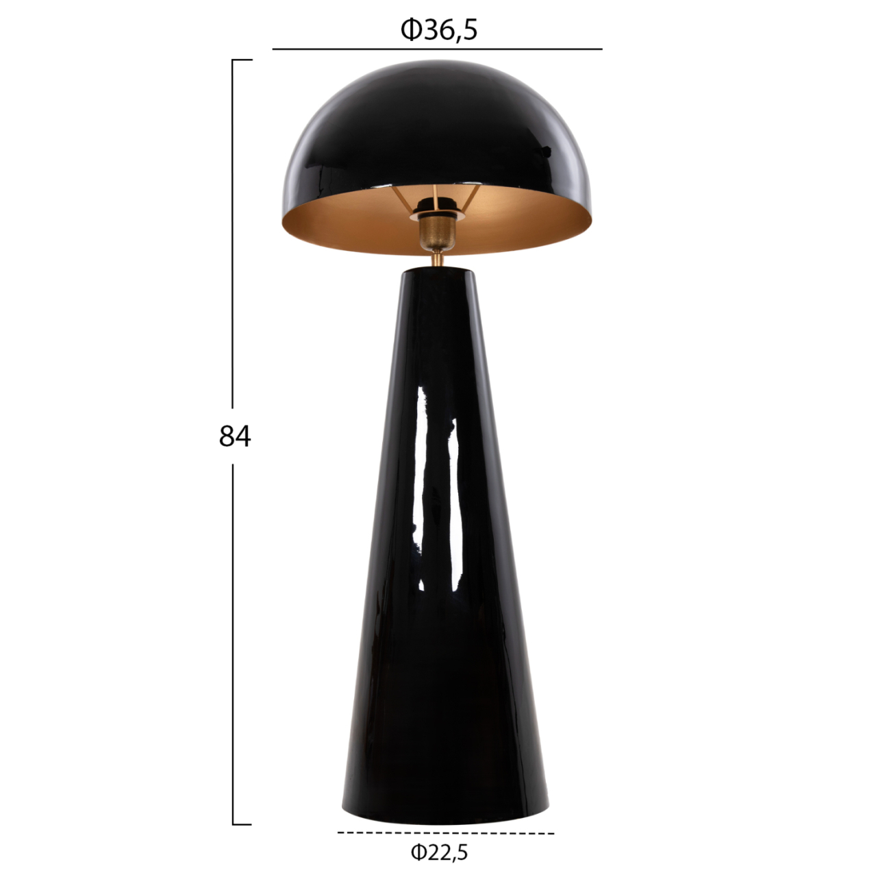 FLOOR LAMP SMUSH HM4257.04 METAL IN BLACK-ROTATING CAP Φ36,5x84Hcm. [2]