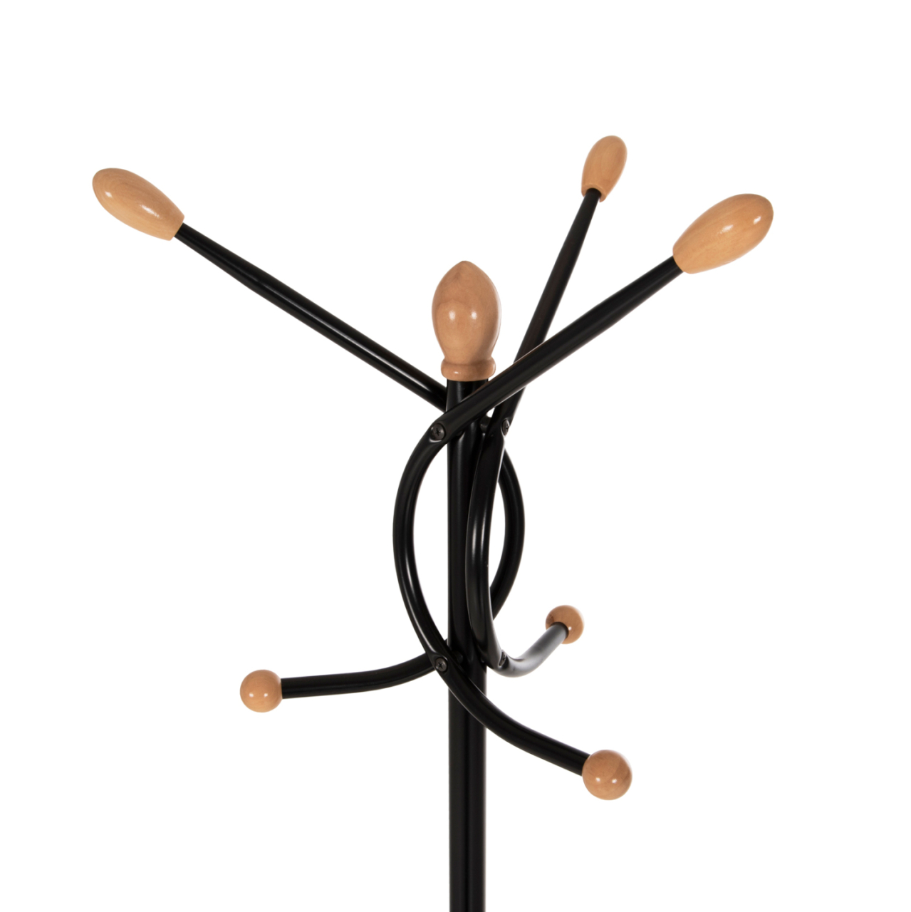 FLOOR STANDING HANGER HM9575.01 METALLIC IN BLACK COLOR-7 HANGING POSITIONS 41x41x176Hcm. [3]