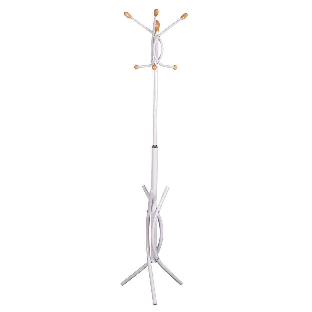 FLOOR STANDING HANGER HM9575.02 METALLIC IN WHITE COLOR-7 HANGING POSITIONS 41x41x176Hcm. [1]