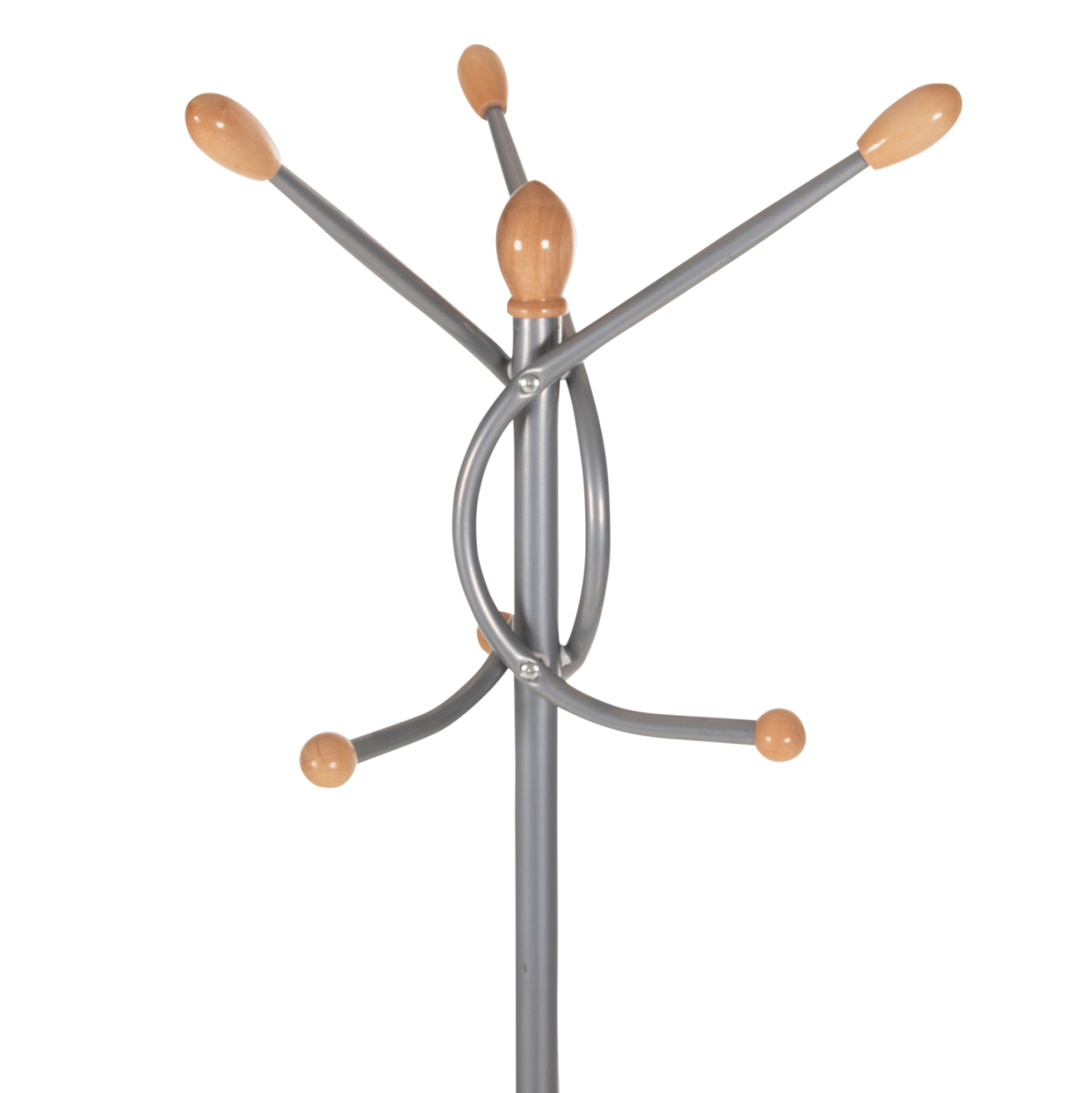 FLOOR STANDING HANGER HM9575.40 METALLIC IN SILVER COLOR-7 HANGING POSITIONS 41x41x176Hcm. [3]