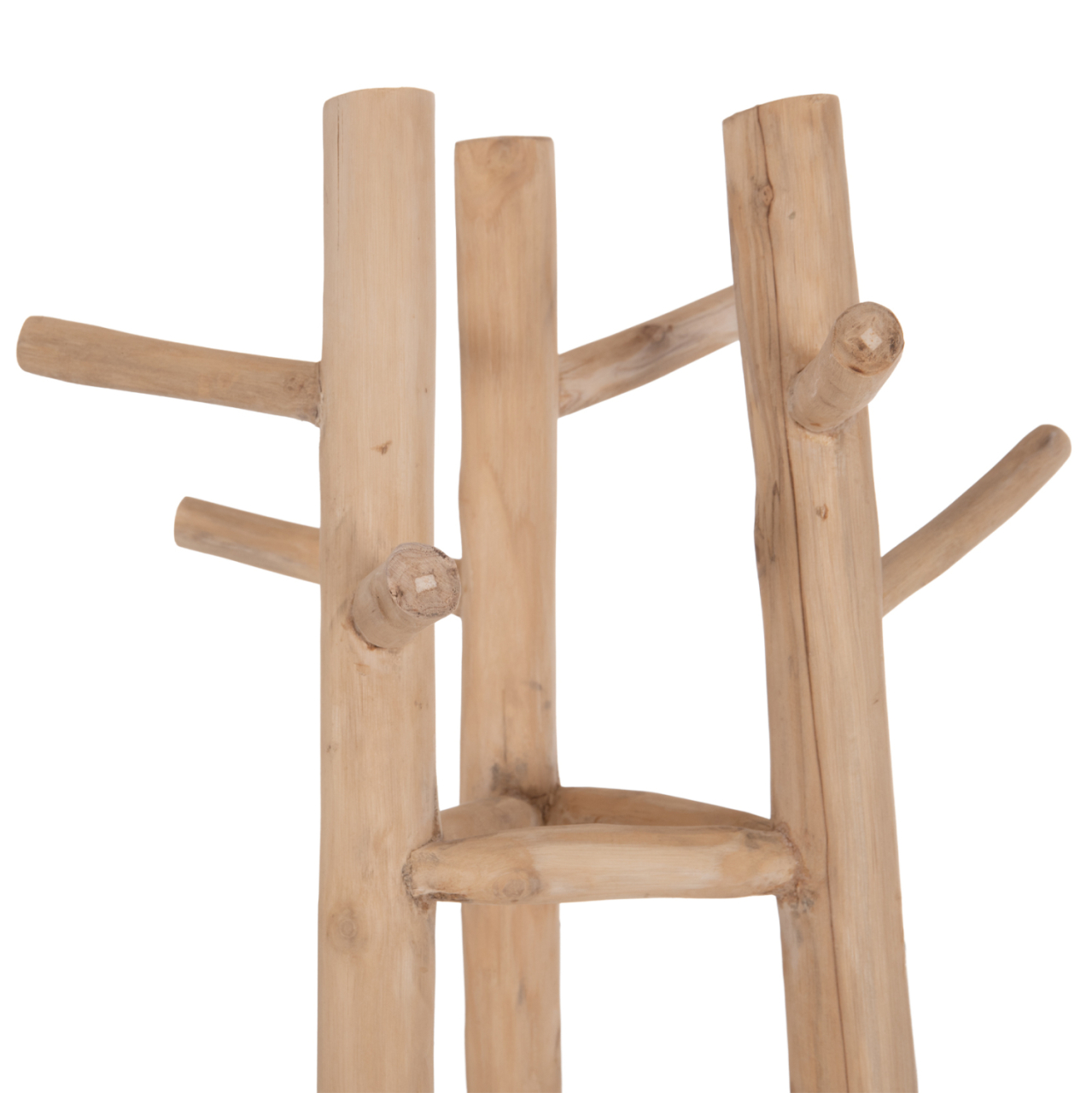 FLOOR STANDING HANGER TRIDEM HM4881 TEAK WOOD IN NATURAL 52x52x200Hcm. [4]