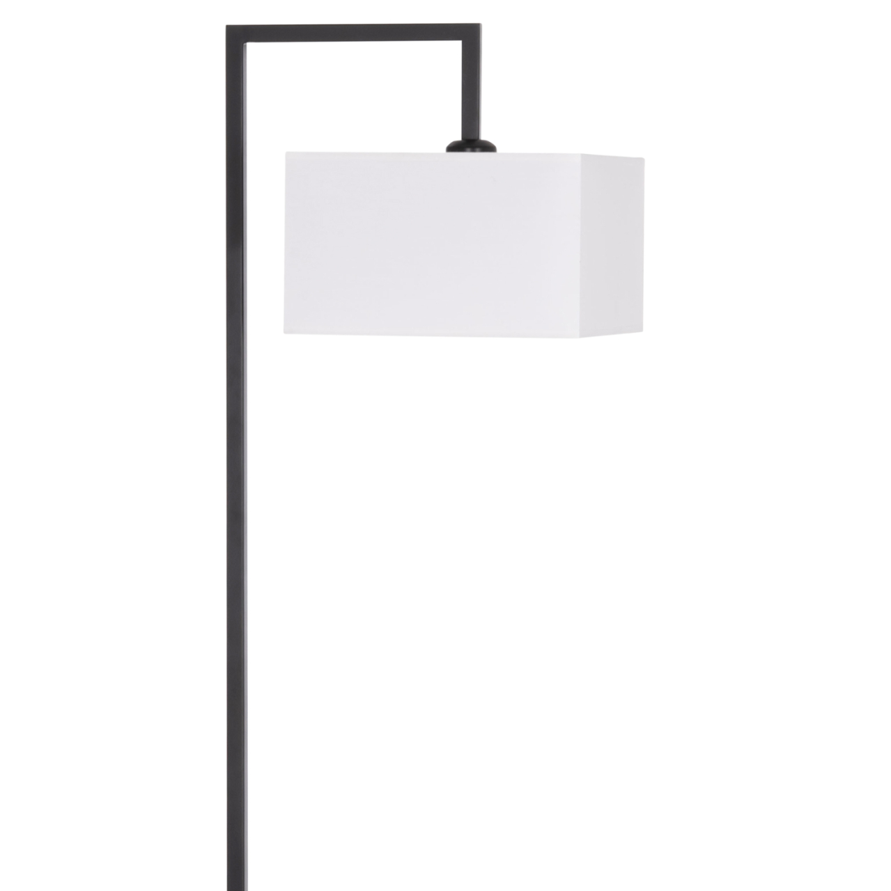 FLOOR STANDING LAMP BRANS HM7532.11 BLACK METAL--WHITE PVC CAP 25x33x170Hcm. [7]