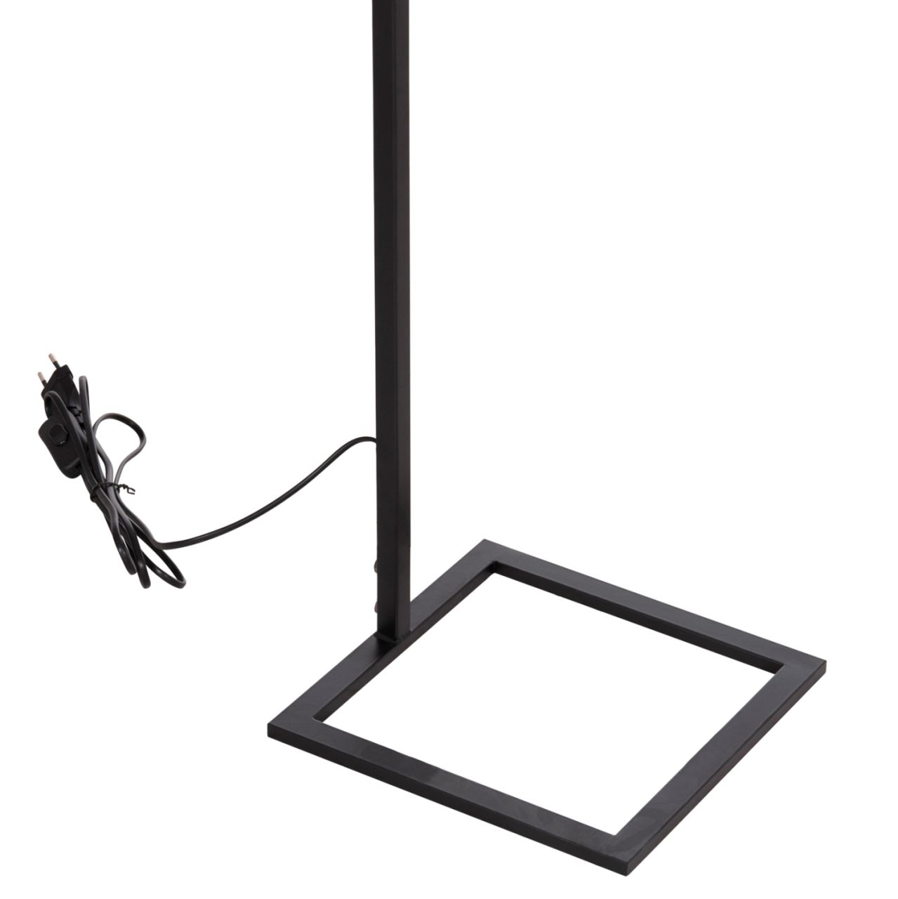 FLOOR STANDING LAMP BRANS HM7532.11 BLACK METAL--WHITE PVC CAP 25x33x170Hcm. [6]