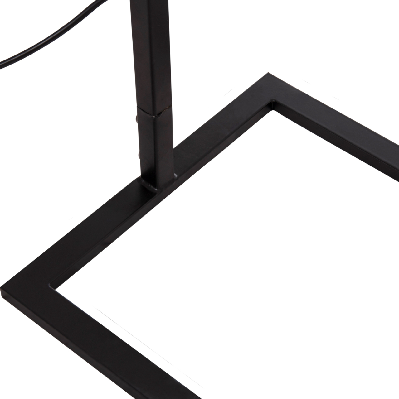 FLOOR STANDING LAMP BRANS HM7532.11 BLACK METAL--WHITE PVC CAP 25x33x170Hcm. [8]