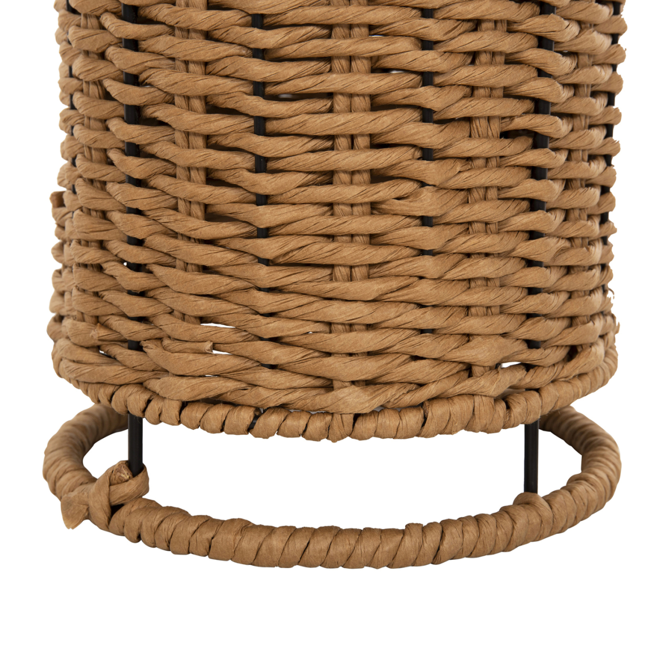 FLOOR STANDING LAMP HM4342 METAL-PAPER ROPE IN SAND BEIGE-BLACK Φ20Χ120Hcm. [8]
