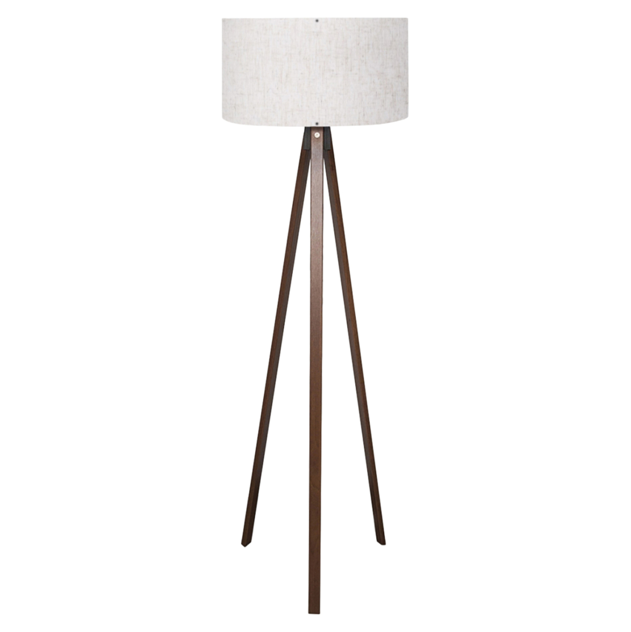 FLOOR STANDING LAMP HM7578.02 WALNUT COLOR TRIPOD, OFF-WHITE CAP [1]