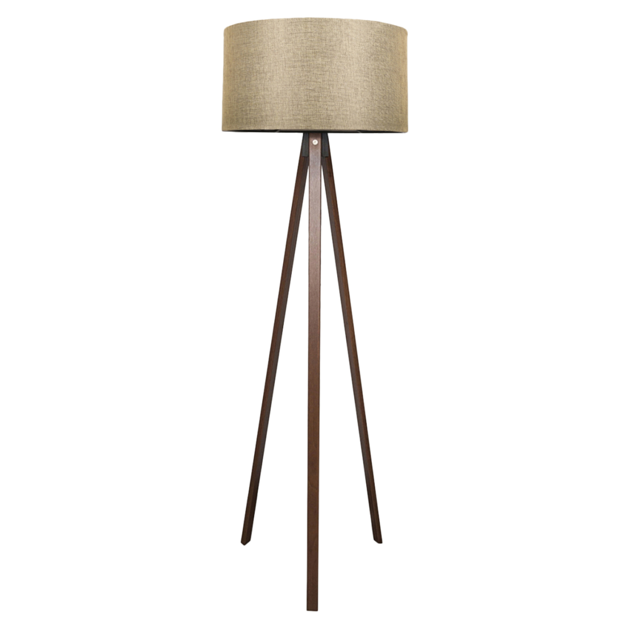FLOOR STANDING LAMP HM7578.03 WALNUT COLOR TRIPOD, GOLDEN-BROWN CAP [1]