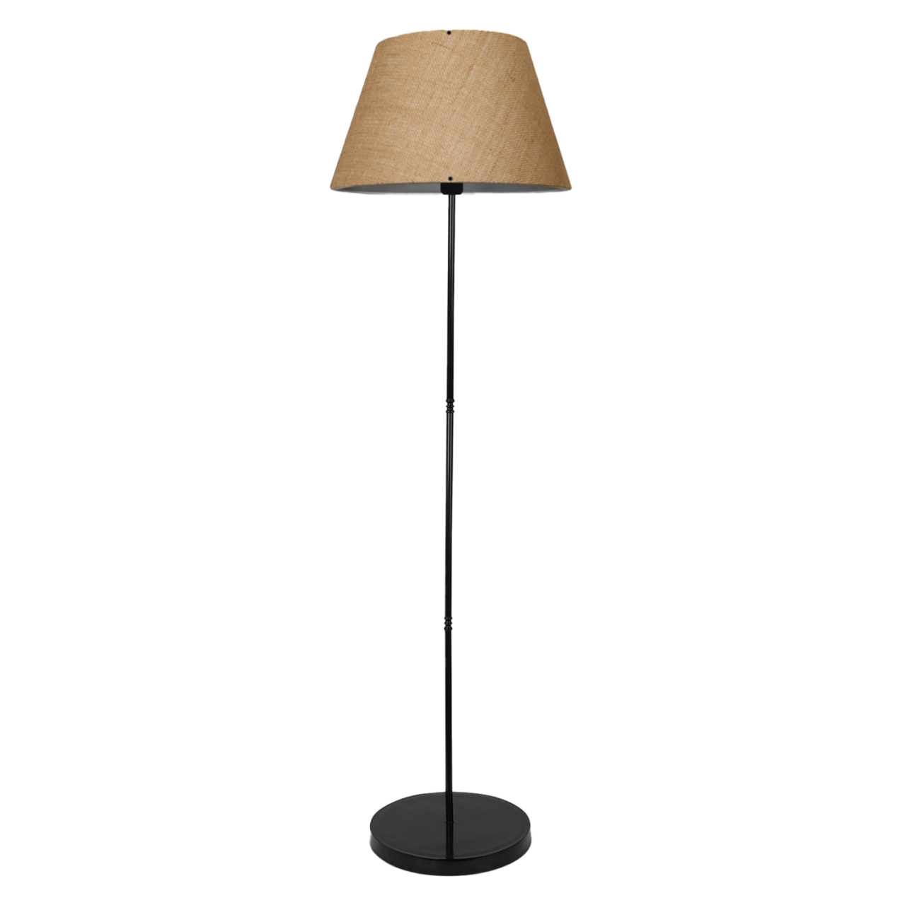 FLOOR STANDING LAMP HM7610.01 BLACK PILLAR, SAND COLORED CAP [1]
