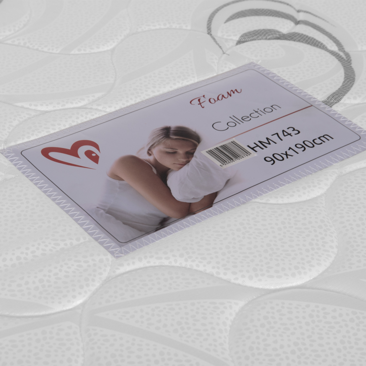 FOAM MATTRESS TRICO HM743 WHITE 90x190x10(thickness)cm.--ROLL-PACKING [6]