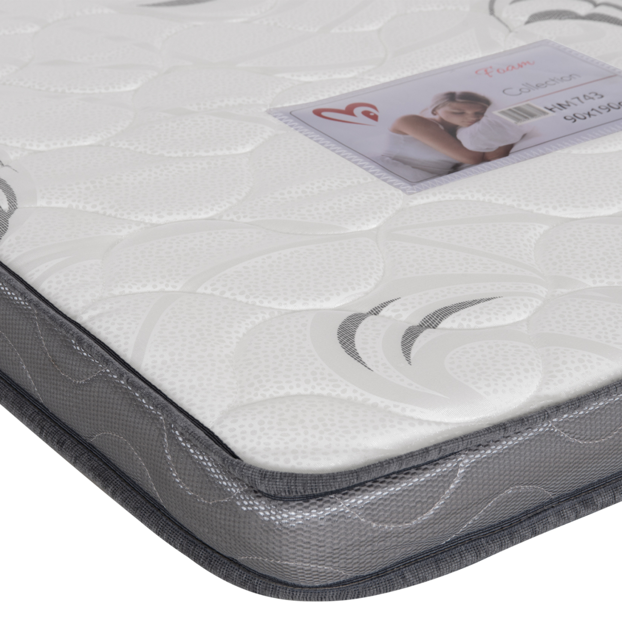 FOAM MATTRESS TRICO HM743 WHITE 90x190x10(thickness)cm.--ROLL-PACKING [4]
