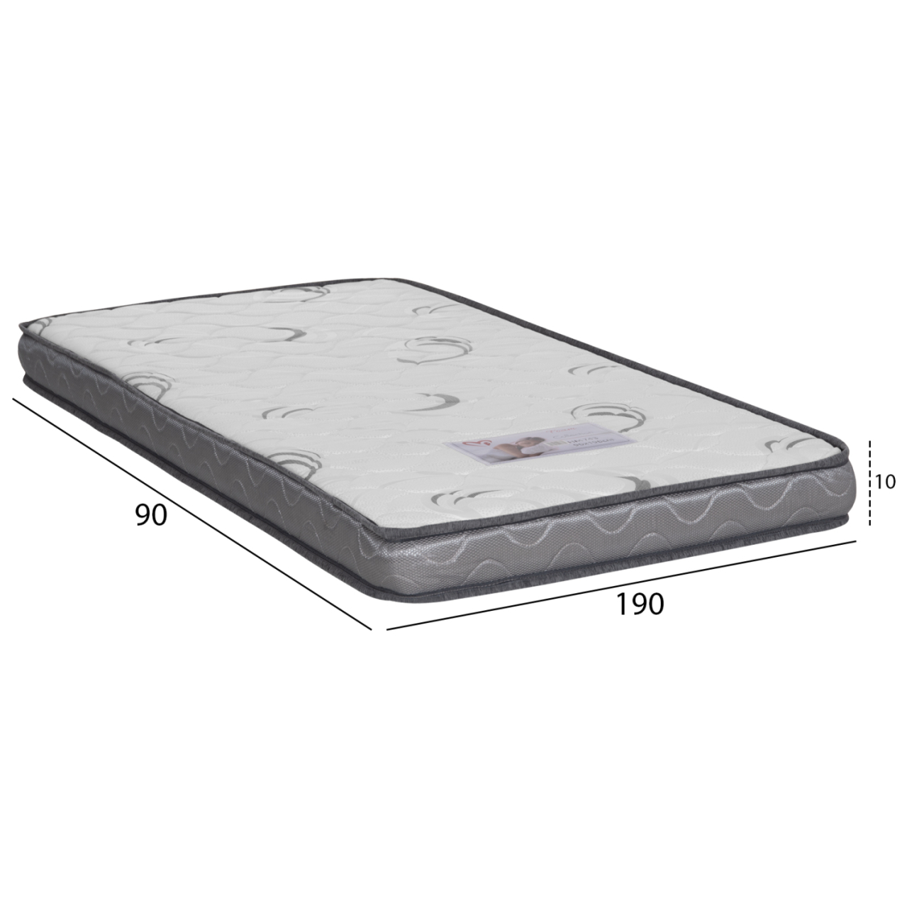 FOAM MATTRESS TRICO HM743 WHITE 90x190x10(thickness)cm.--ROLL-PACKING [2]