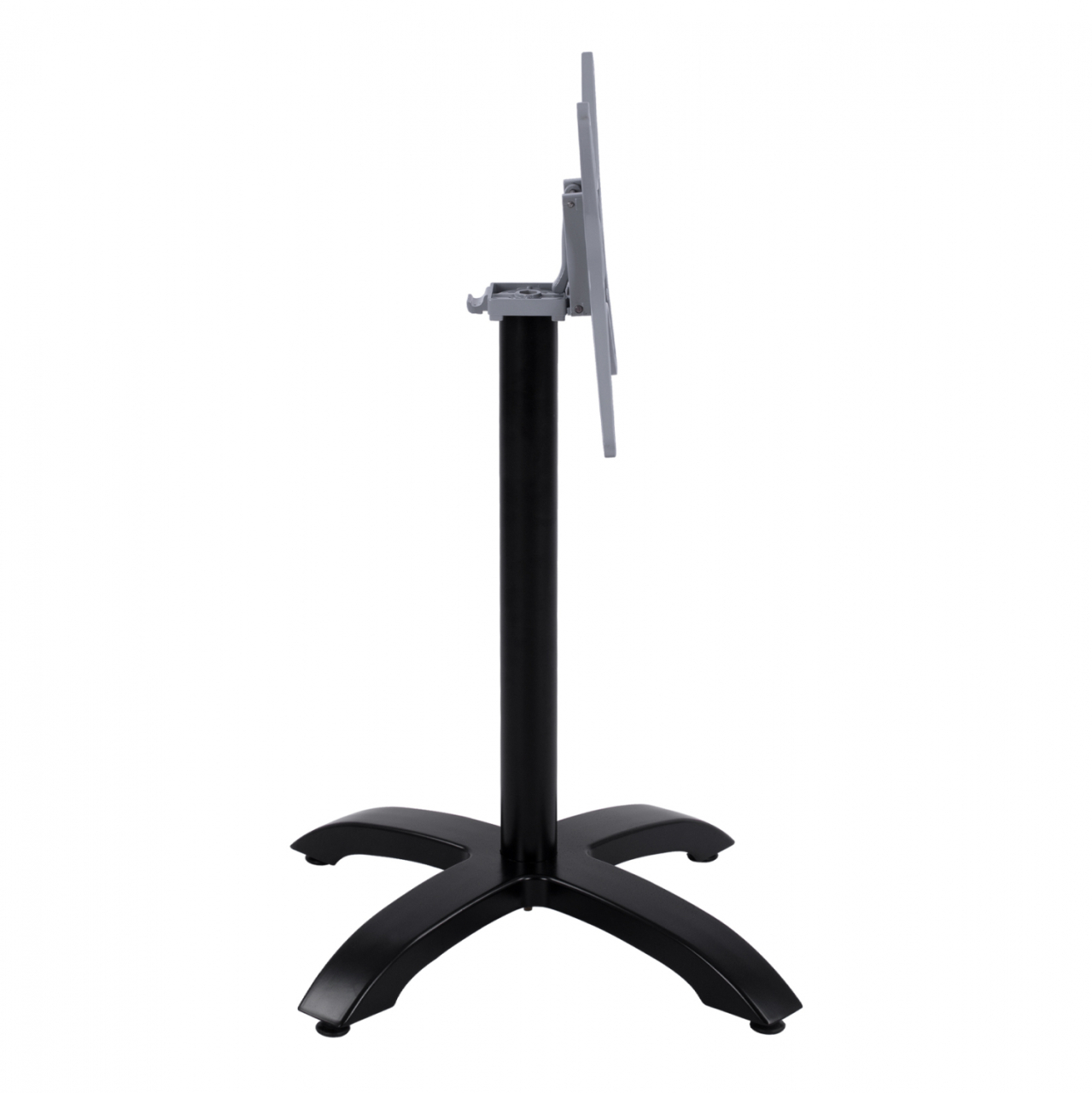 Foldable aluminum base HM469.01 Black matte 66x66x72 with cross 48x48cm [4]