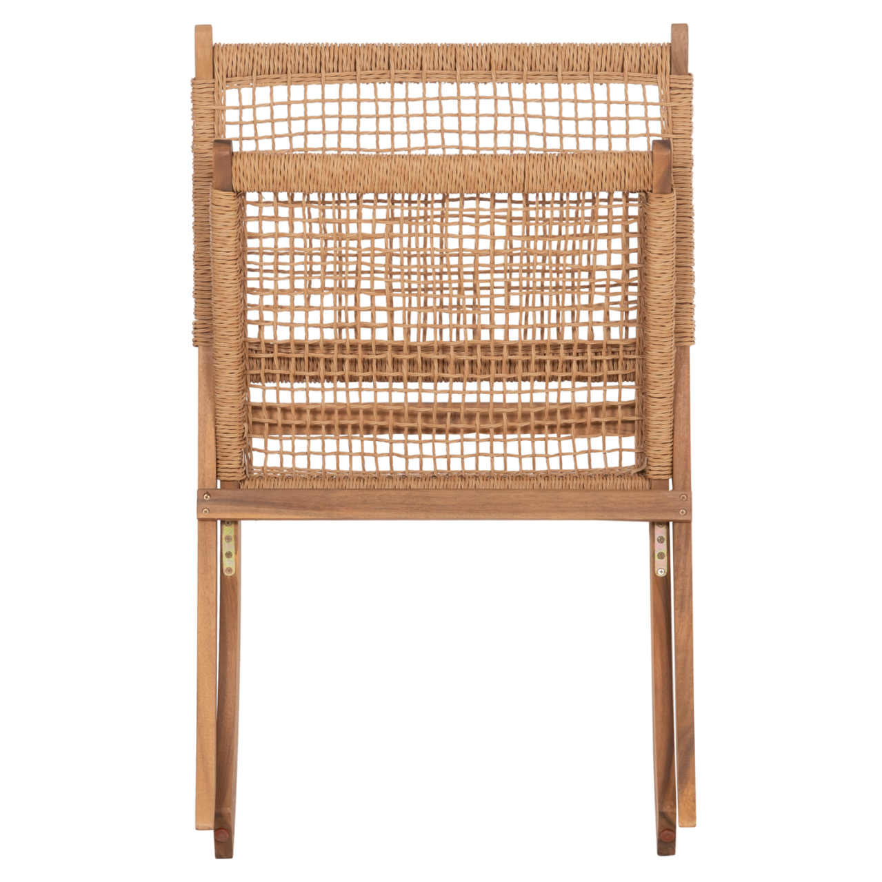 FOLDABLE LOUNGE CHAIR FERMO HM6243.01 ACACIA WOOD IN NATURAL-SYNTHETIC WICKER 60x75x75Hcm. [7]