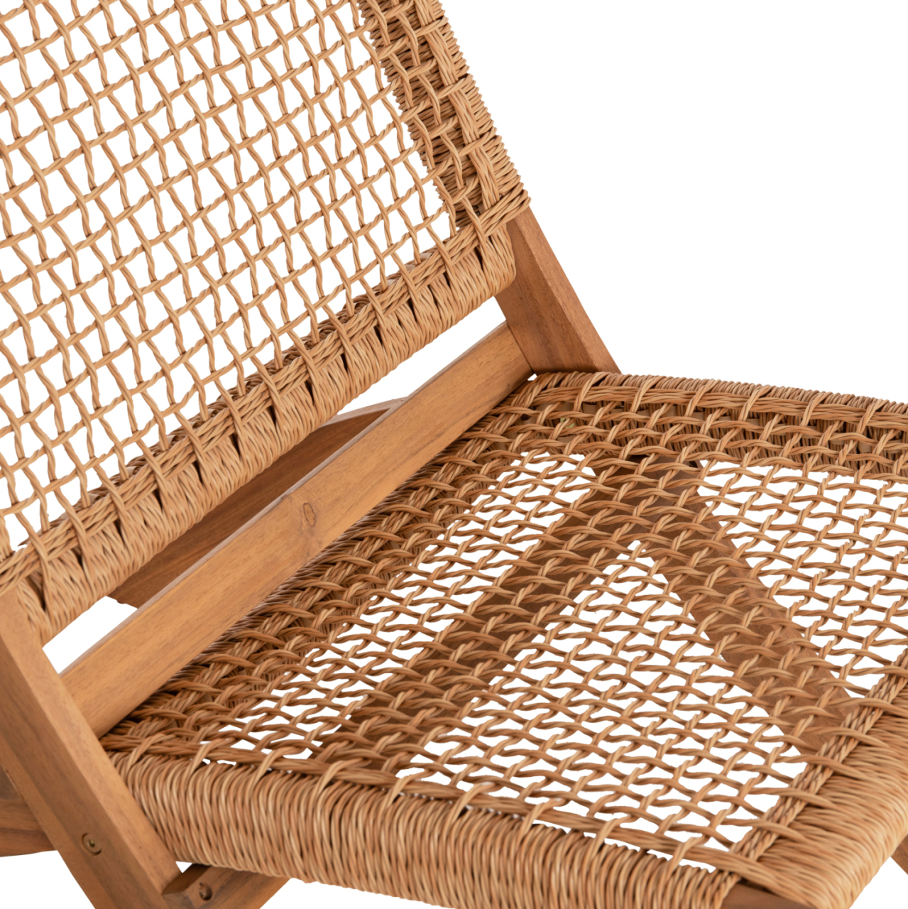 FOLDABLE LOUNGE CHAIR FERMO HM6243.01 ACACIA WOOD IN NATURAL-SYNTHETIC WICKER 60x75x75Hcm. [9]