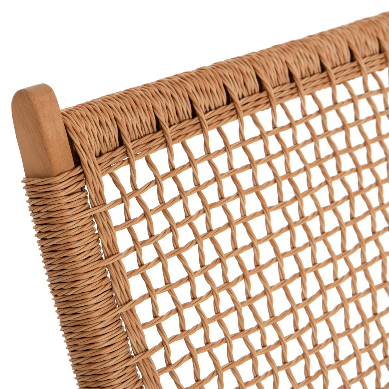 FOLDABLE LOUNGE CHAIR FERMO HM6243.01 ACACIA WOOD IN NATURAL-SYNTHETIC WICKER 60x75x75Hcm. [8]
