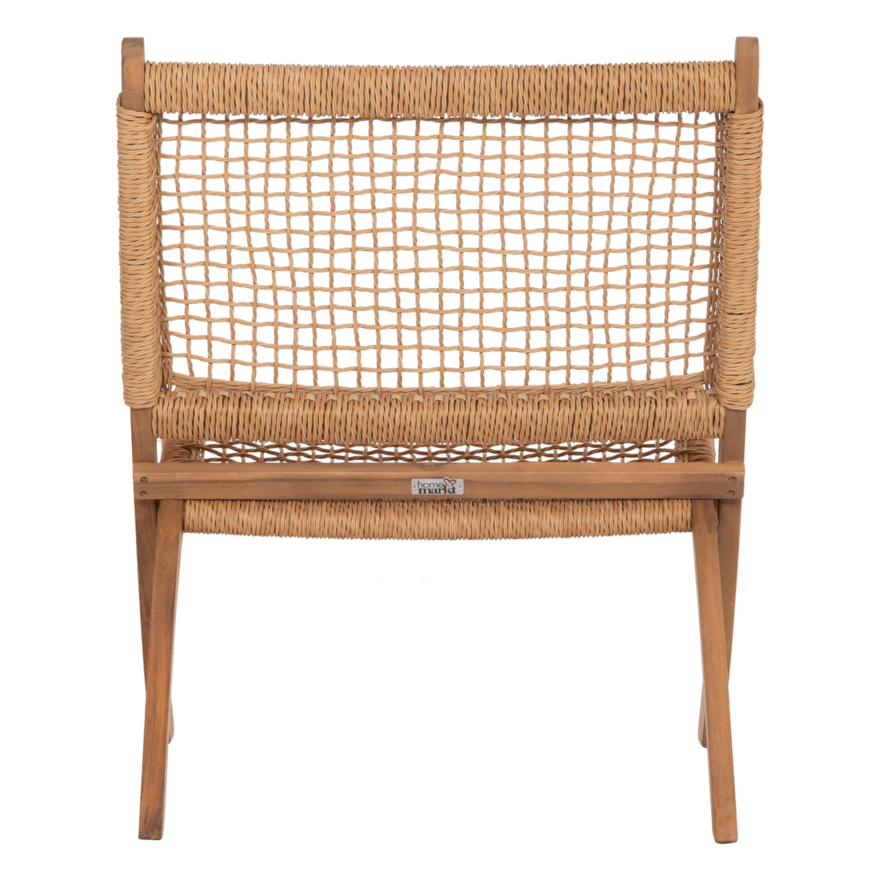 FOLDABLE LOUNGE CHAIR FERMO HM6243.01 ACACIA WOOD IN NATURAL-SYNTHETIC WICKER 60x75x75Hcm. [6]