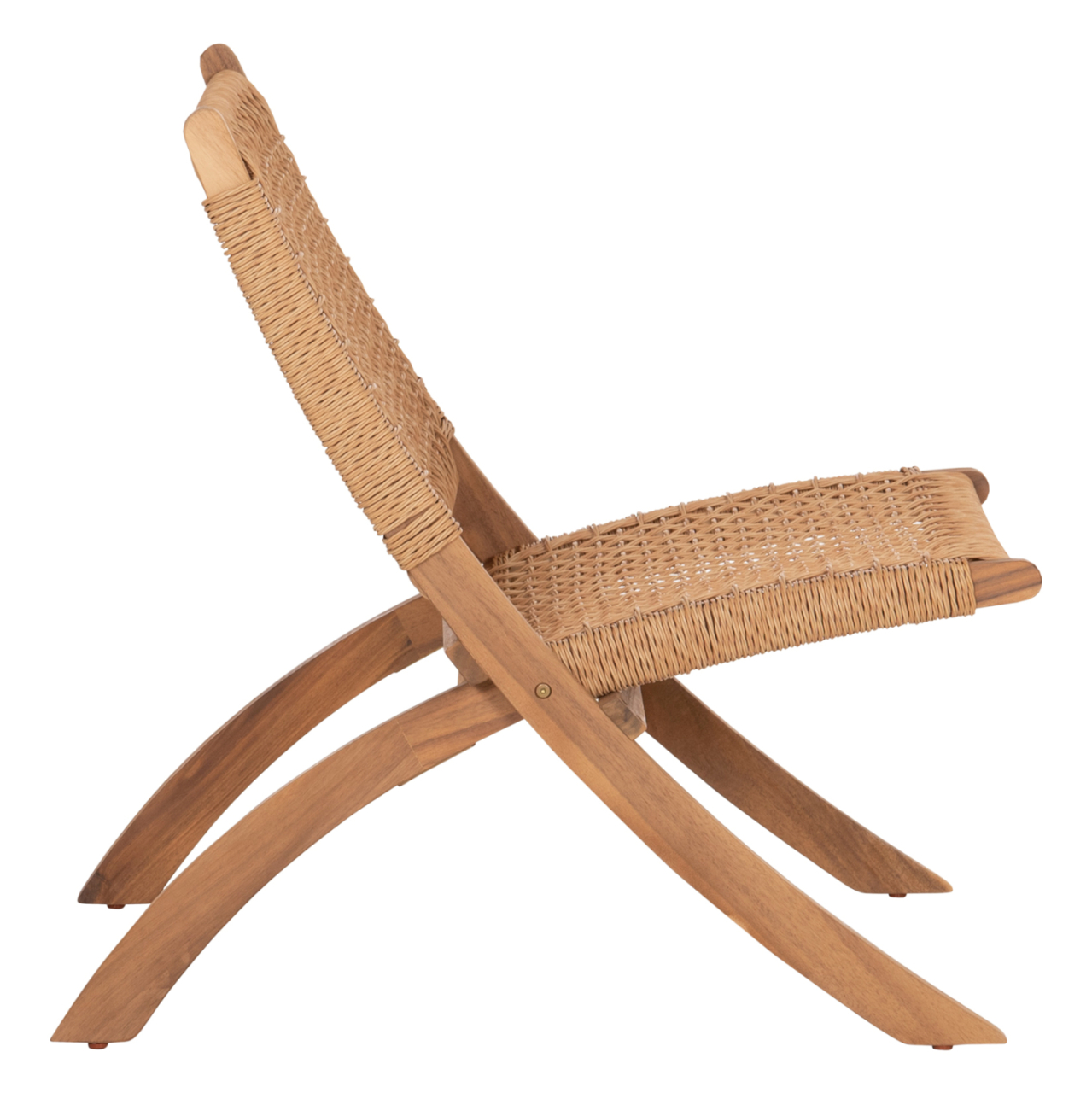 FOLDABLE LOUNGE CHAIR FERMO HM6243.01 ACACIA WOOD IN NATURAL-SYNTHETIC WICKER 60x75x75Hcm. [4]