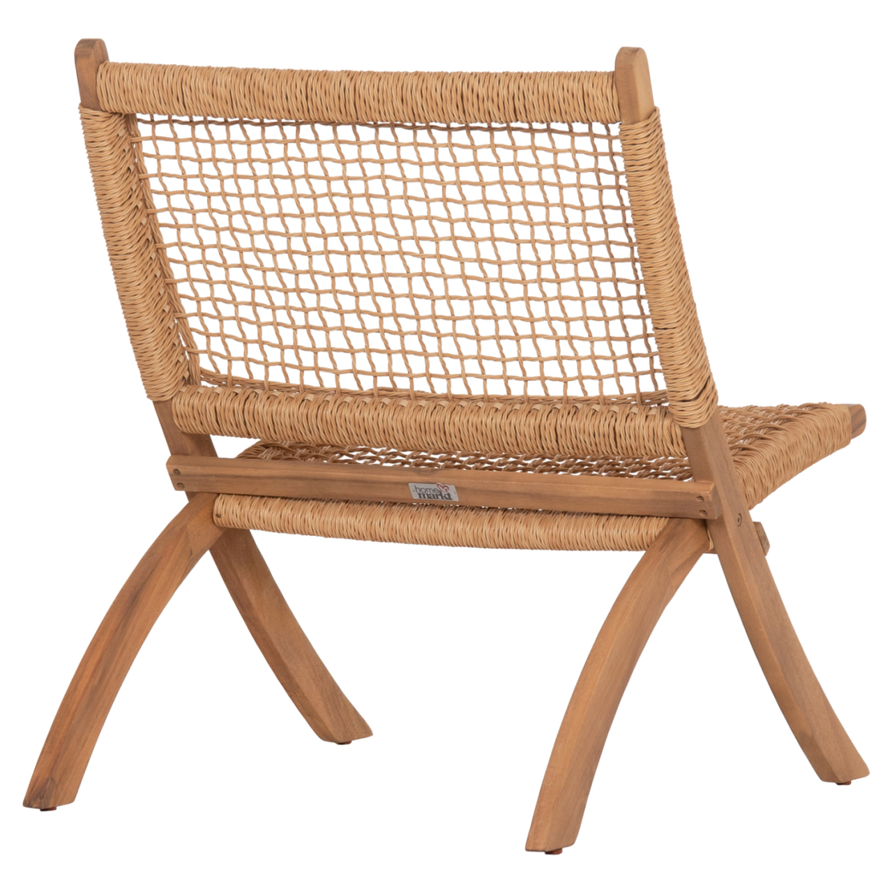 FOLDABLE LOUNGE CHAIR FERMO HM6243.01 ACACIA WOOD IN NATURAL-SYNTHETIC WICKER 60x75x75Hcm. [5]