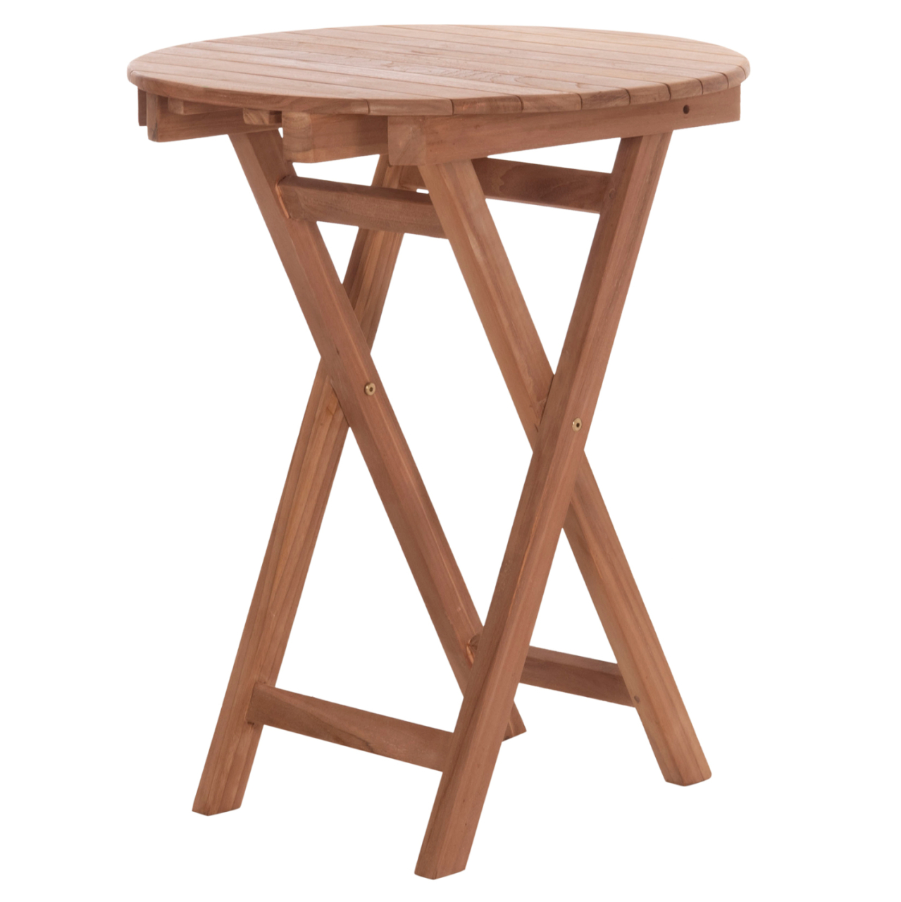 FOLDABLE ROUND TABLE HEIDEL HM18120 TEAK WOOD--NATURAL COLOR Φ60x75Hcm. [4]