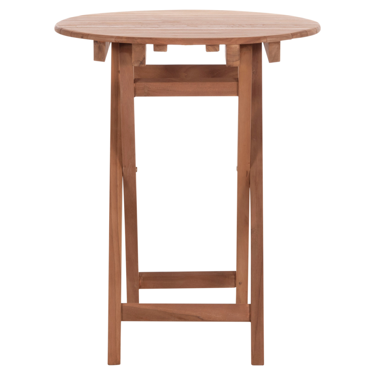 FOLDABLE ROUND TABLE HEIDEL HM18120 TEAK WOOD--NATURAL COLOR Φ60x75Hcm. [5]