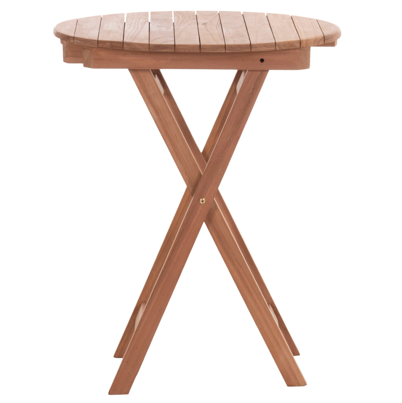 FOLDABLE ROUND TABLE HEIDEL HM18120 TEAK WOOD--NATURAL COLOR Φ60x75Hcm. [3]