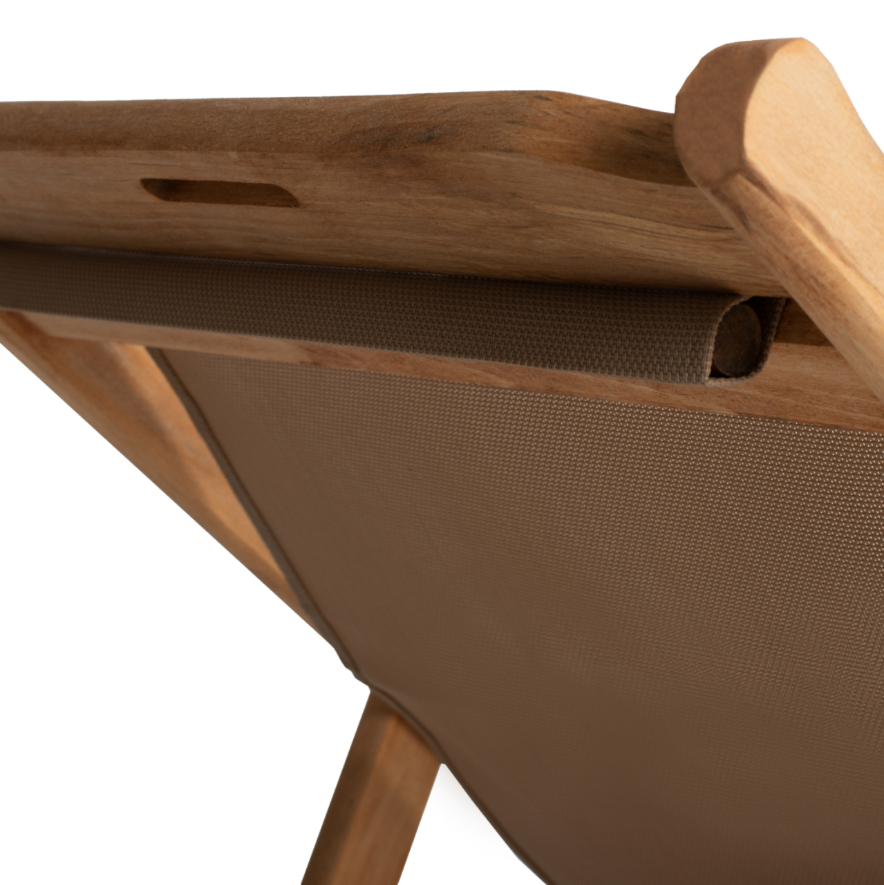 FOLDING BEACH CHAIR LIMNOS HM11765.05 BEECH WOOD NATURAL COLOR NO ARMS TEXTLINE FABRIC MOCHA COLOR [8]