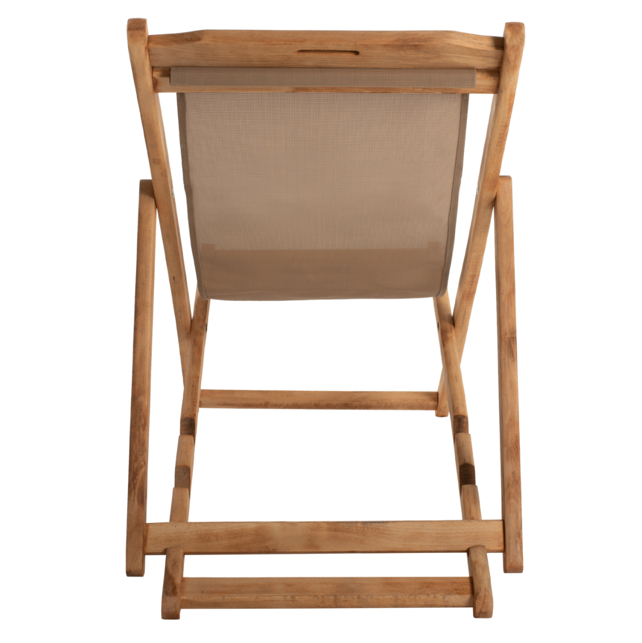 FOLDING BEACH CHAIR LIMNOS HM11765.05 BEECH WOOD NATURAL COLOR NO ARMS TEXTLINE FABRIC MOCHA COLOR [6]