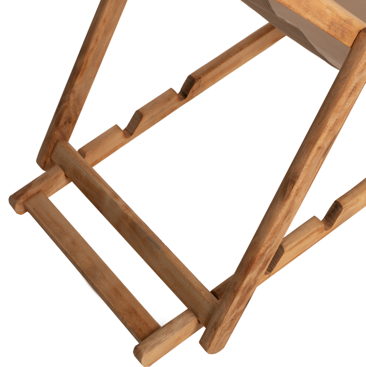 FOLDING BEACH CHAIR LIMNOS HM11765.05 BEECH WOOD NATURAL COLOR NO ARMS TEXTLINE FABRIC MOCHA COLOR [10]